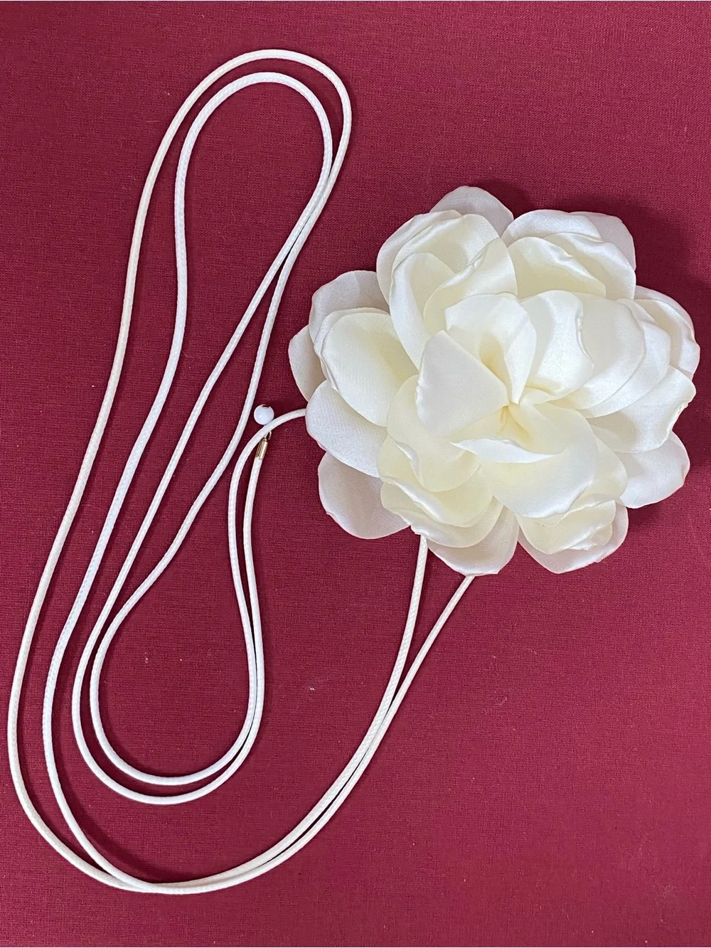 Free People Satin Floral Rope Belt